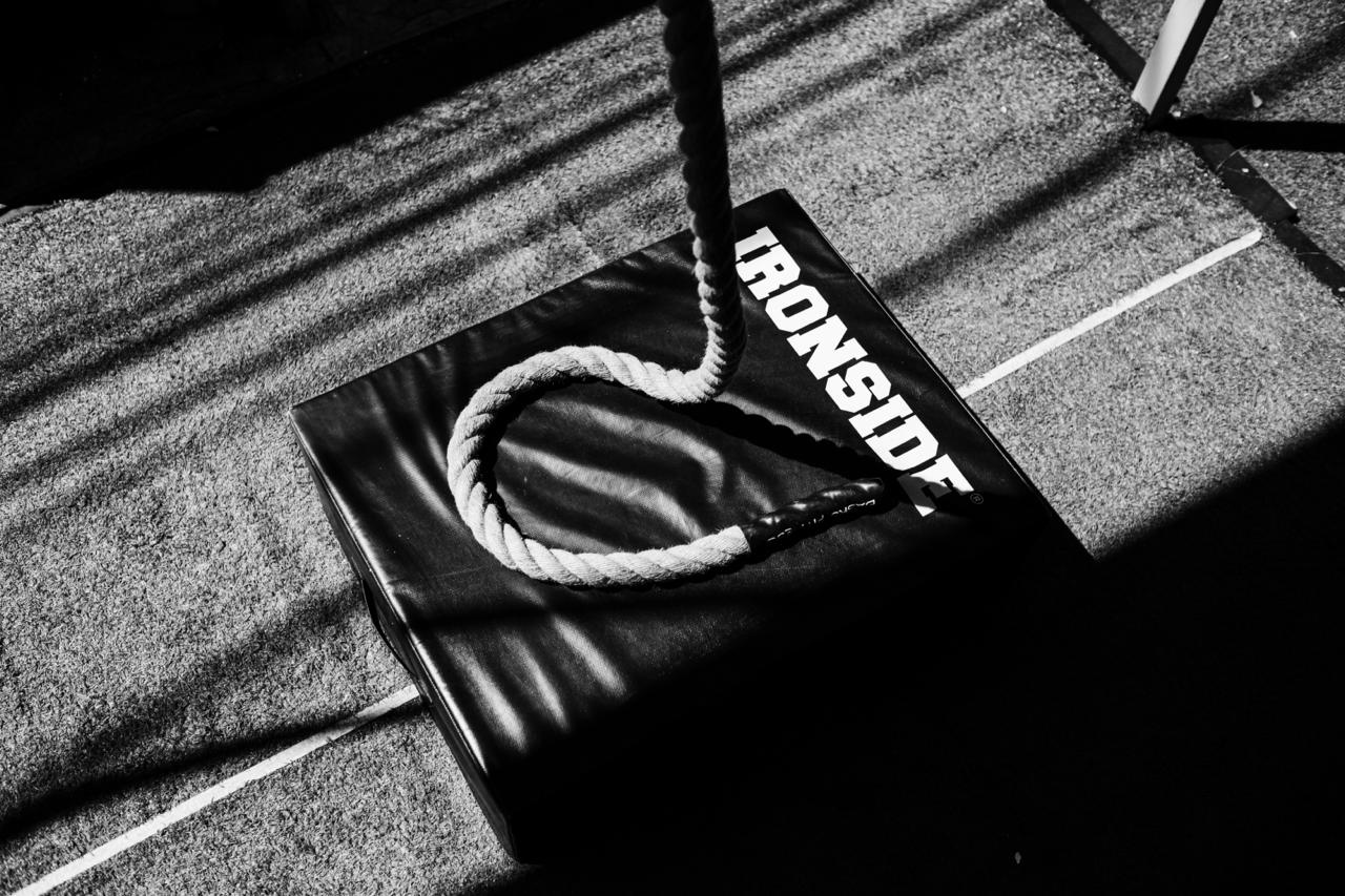 Detalle de cuerda y superficie de entrenamiento